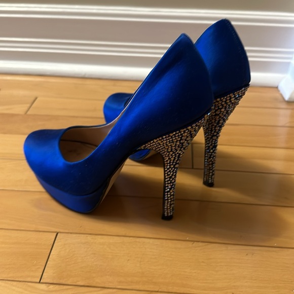prom shoes steve madden blue crystals - Picture 5 of 5